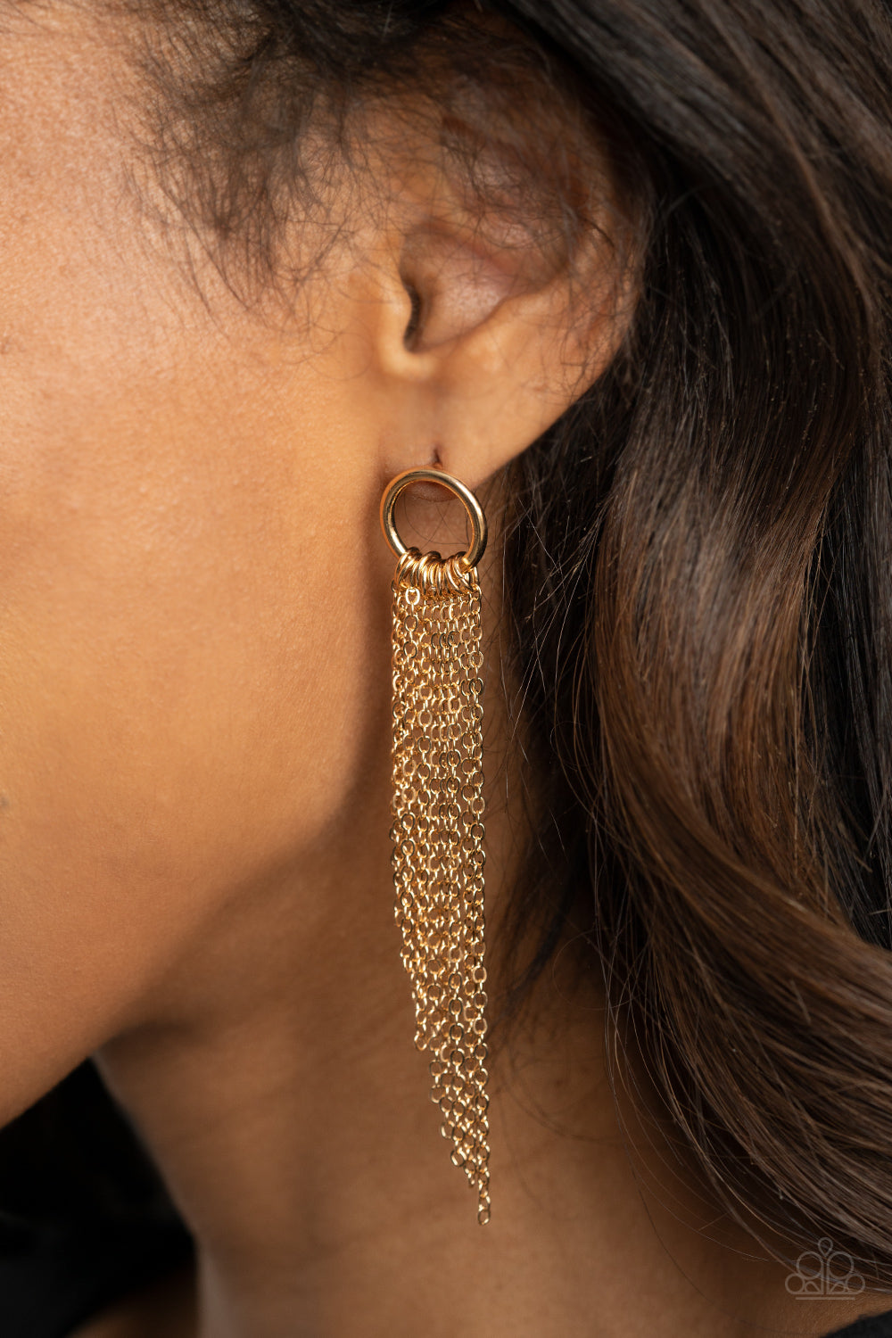 Paparazzi ♥ Divinely Dipping - Gold ♥  Post Earrings