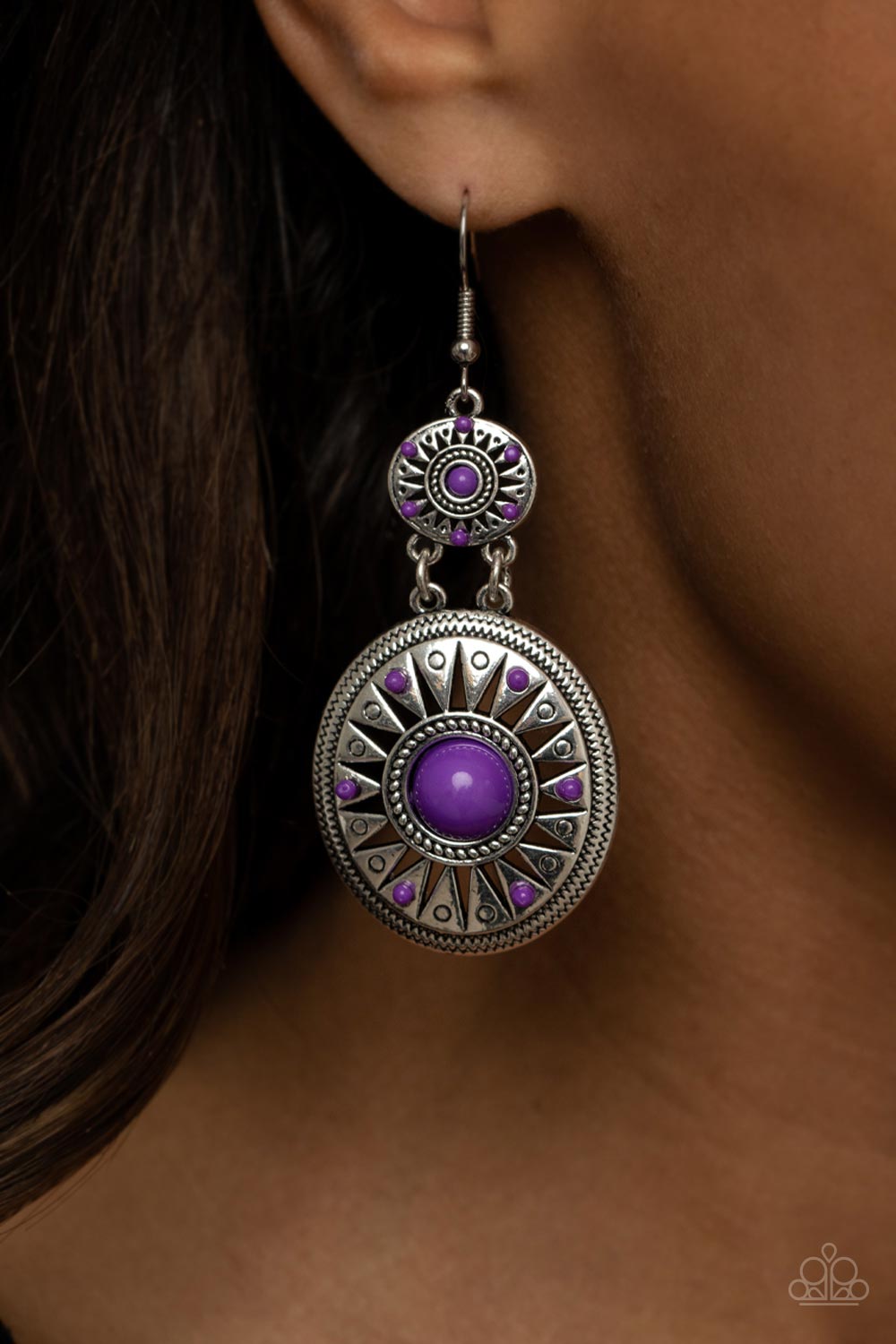 Paparazzi ♥ Temple of The Sun - Purple ♥  Earrings