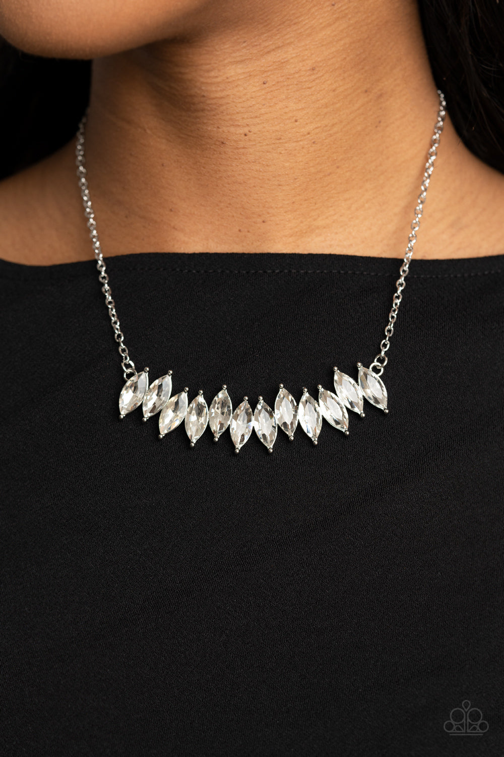 Paparazzi ♥ Icy Intensity - White ♥  Necklace