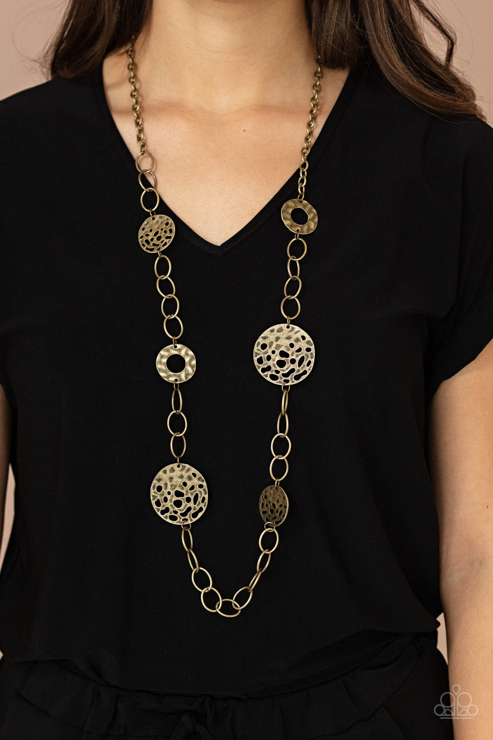 Paparazzi ♥ HOLEY Relic - Brass ♥  Necklace