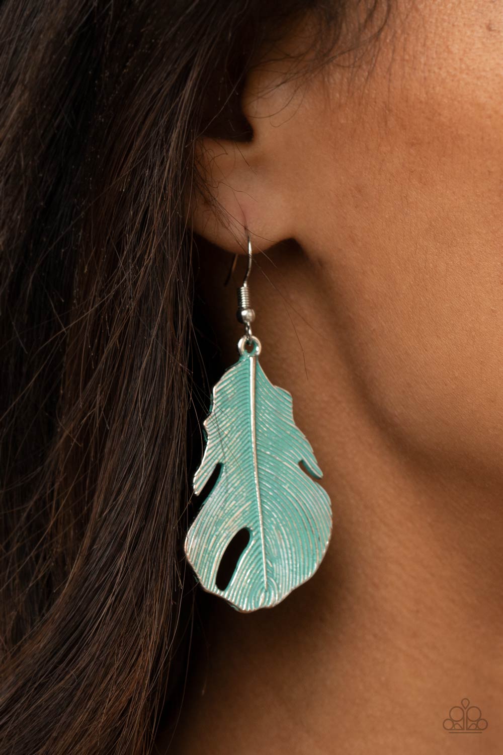 Paparazzi ♥ Heads QUILL Roll - Blue ♥  Earrings