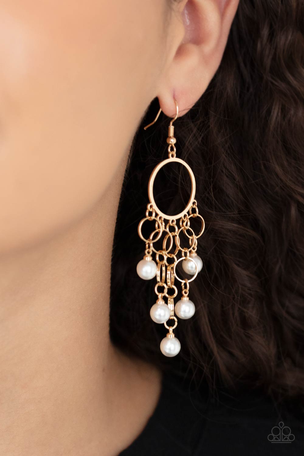 Paparazzi ♥ When Life Gives You Pearls - Gold ♥  Earrings