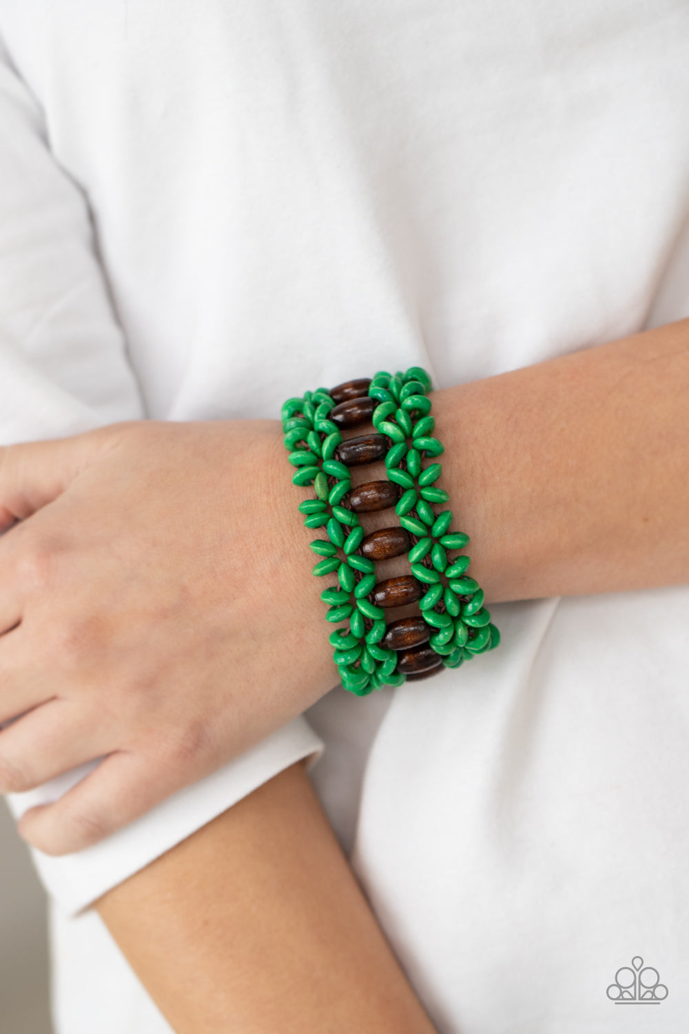 Paparazzi ♥ Bali Beach Retreat - Green ♥  Bracelet