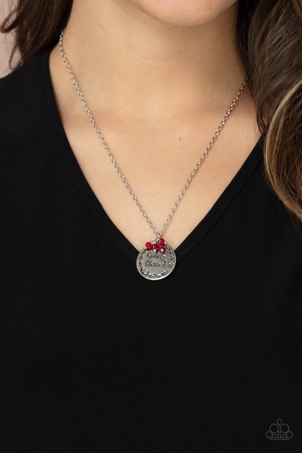 Paparazzi ♥ Simple Blessings - Red ♥  Necklace