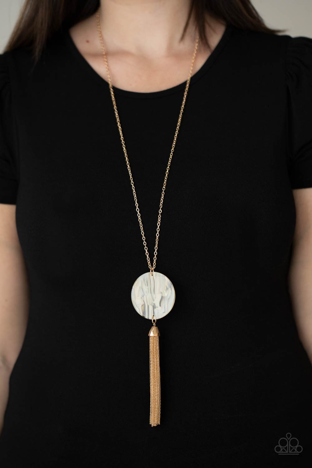 Paparazzi ♥ Up FAUX Grabs - White ♥  Necklace