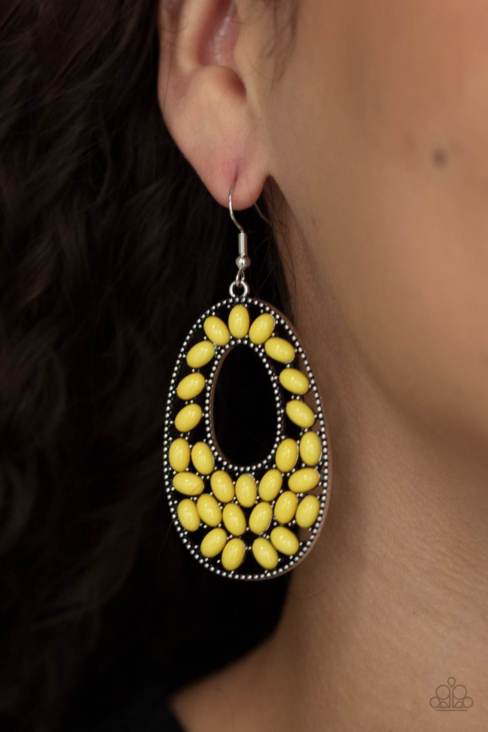 Paparazzi ♥ Beaded Shores - Yellow ♥  Earrings