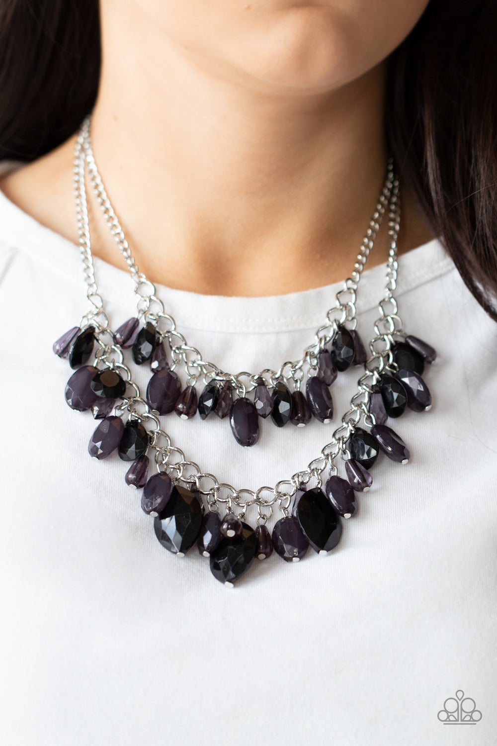 Paparazzi ♥ Midsummer Mixer - Black ♥  Necklace