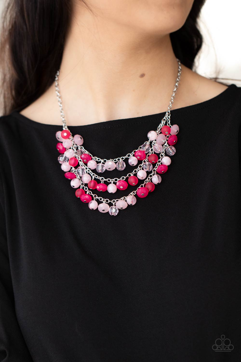 Paparazzi ♥ Fairytale Timelessness - Pink ♥  Necklace