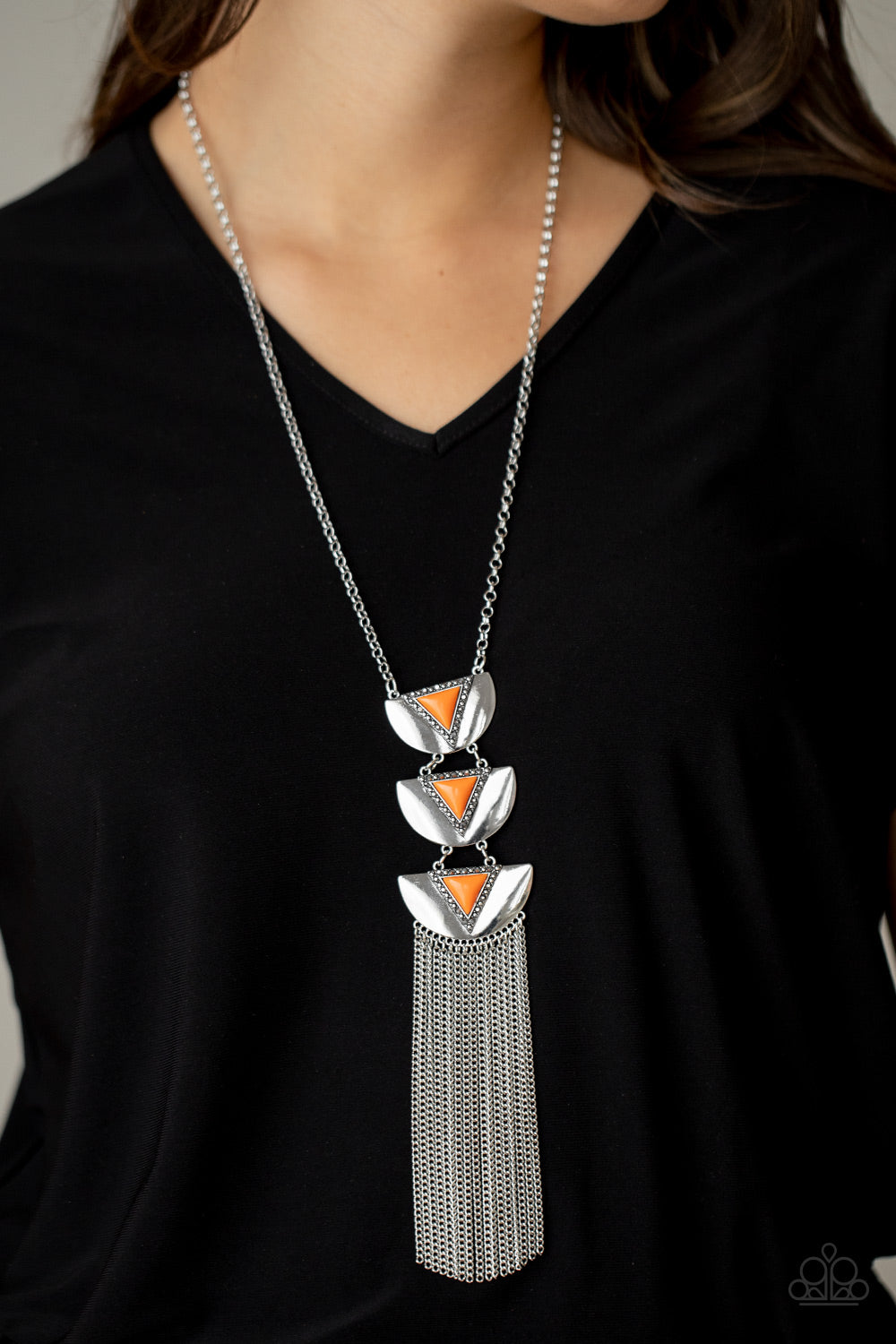 Paparazzi ♥ Gallery Expo - Orange ♥  Necklace