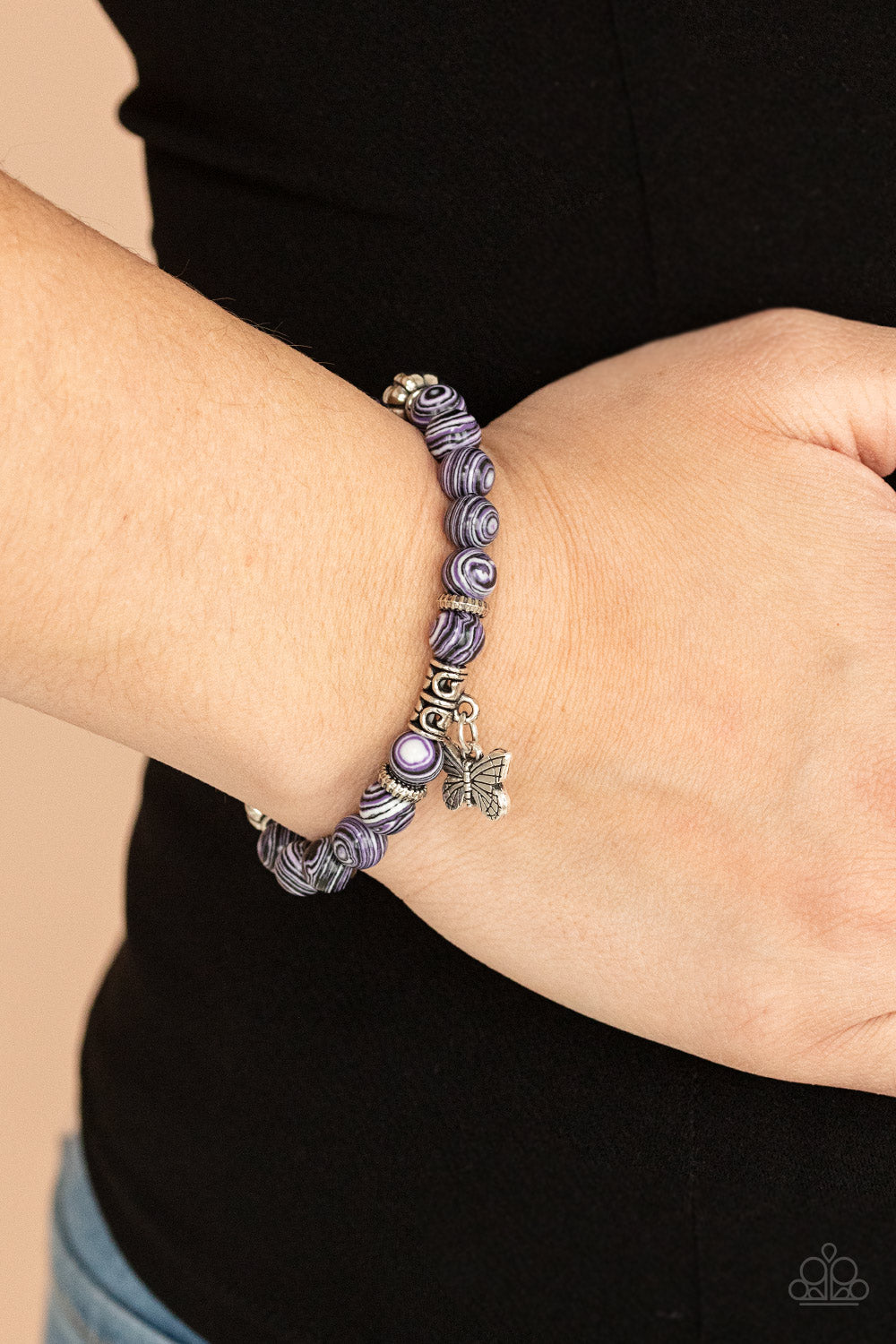 Paparazzi ♥ Butterfly Wishes - Purple ♥  Bracelet