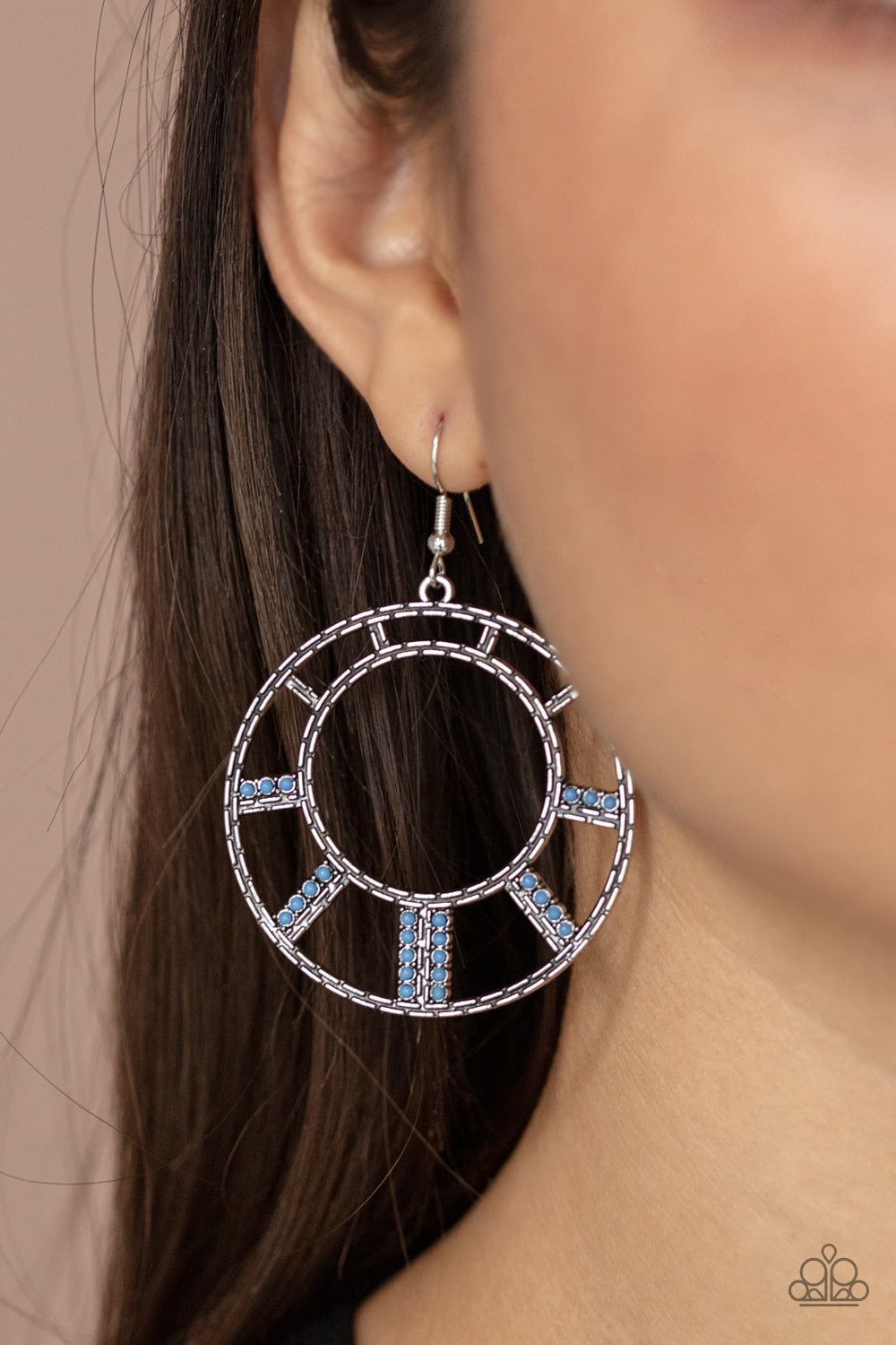Paparazzi ♥ Fleek Fortress - Blue ♥  Earrings