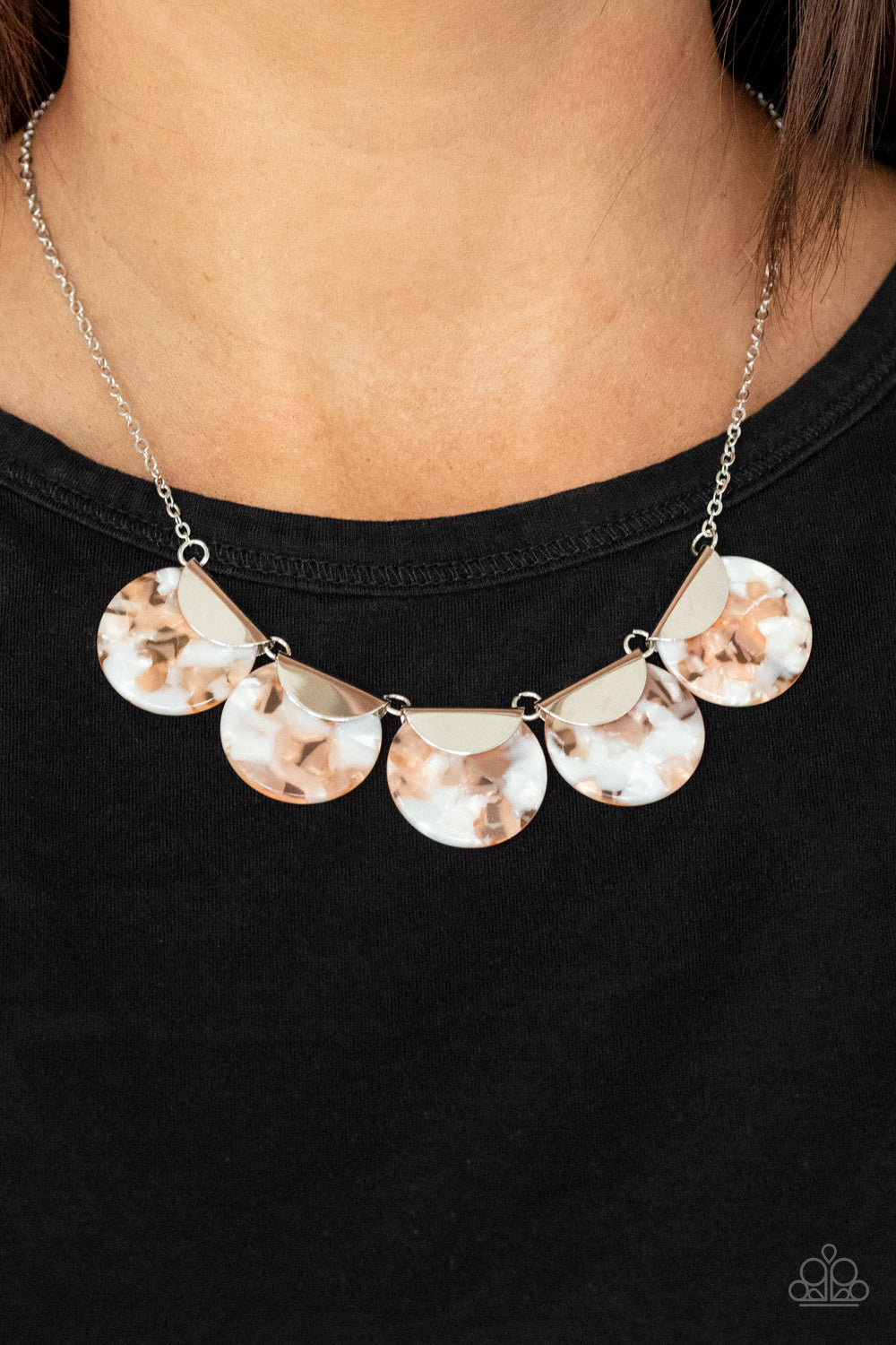 Paparazzi ♥ Mermaid Oasis - Orange ♥  Necklace