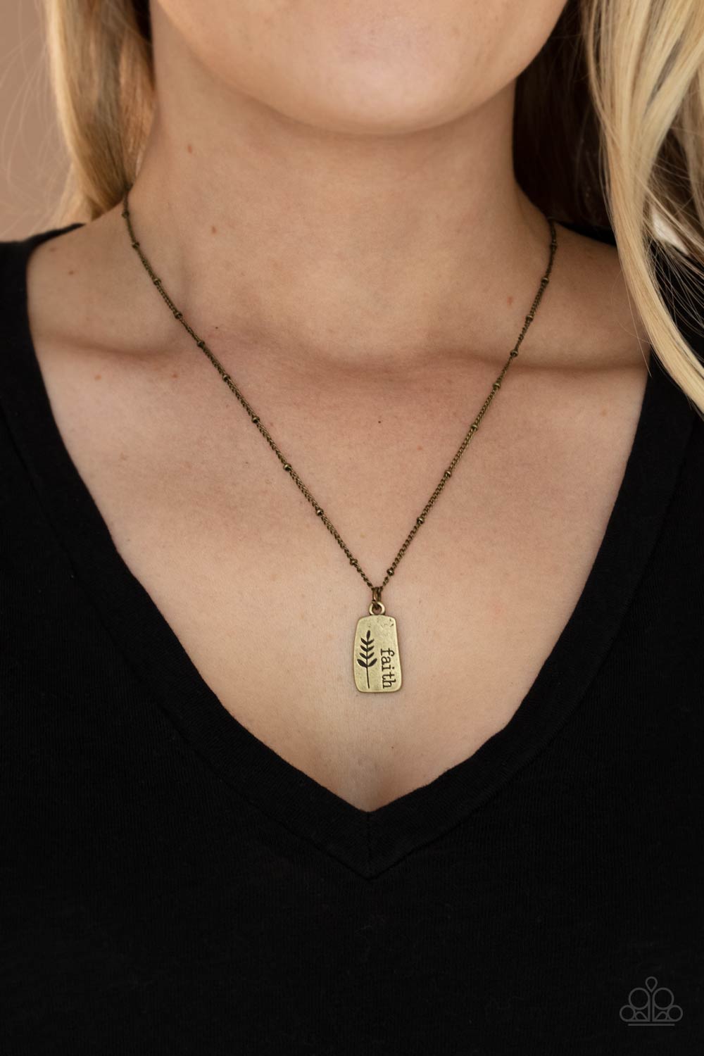 Paparazzi ♥ Faith Over Fear - Brass ♥  Necklace
