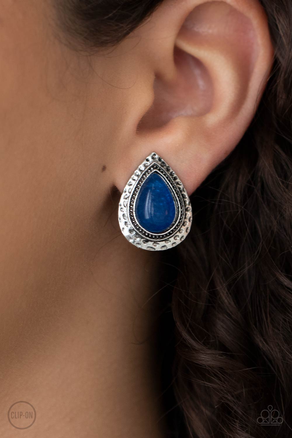 Paparazzi ♥ Desert Glow - Blue ♥  Clip-On