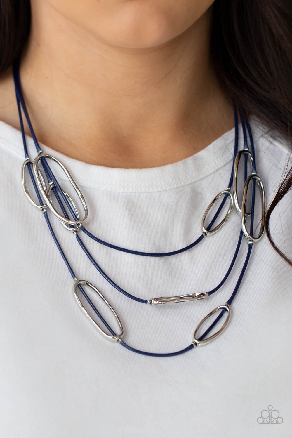 Paparazzi ♥ Check Your CORD-inates - Blue ♥  Necklace