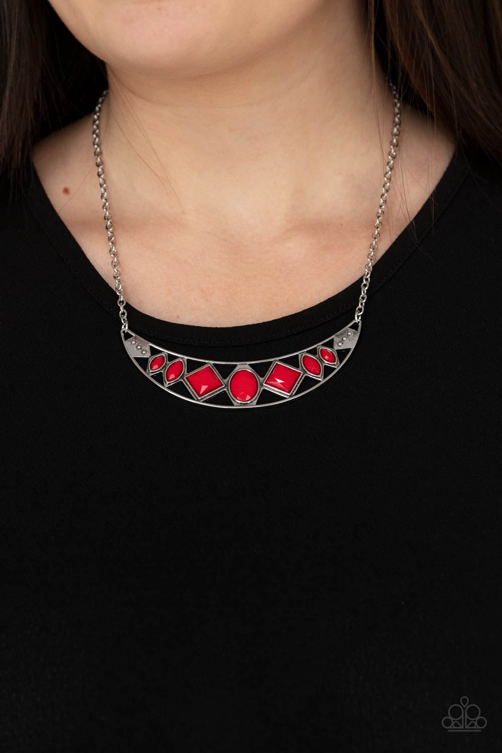 Paparazzi ♥ Emblazoned Era - Red ♥  Necklace