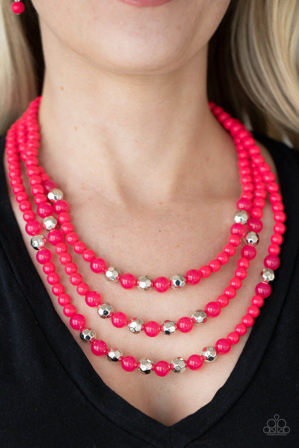 Paparazzi ♥ STAYCATION All I Ever Wanted - Pink ♥  Necklace