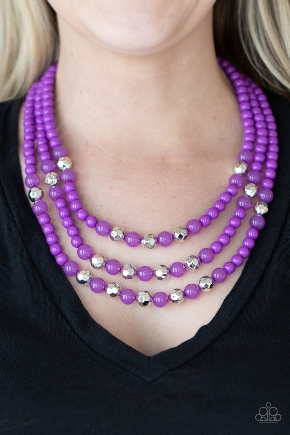 Paparazzi ♥ STAYCATION All I Ever Wanted - Purple ♥  Necklace