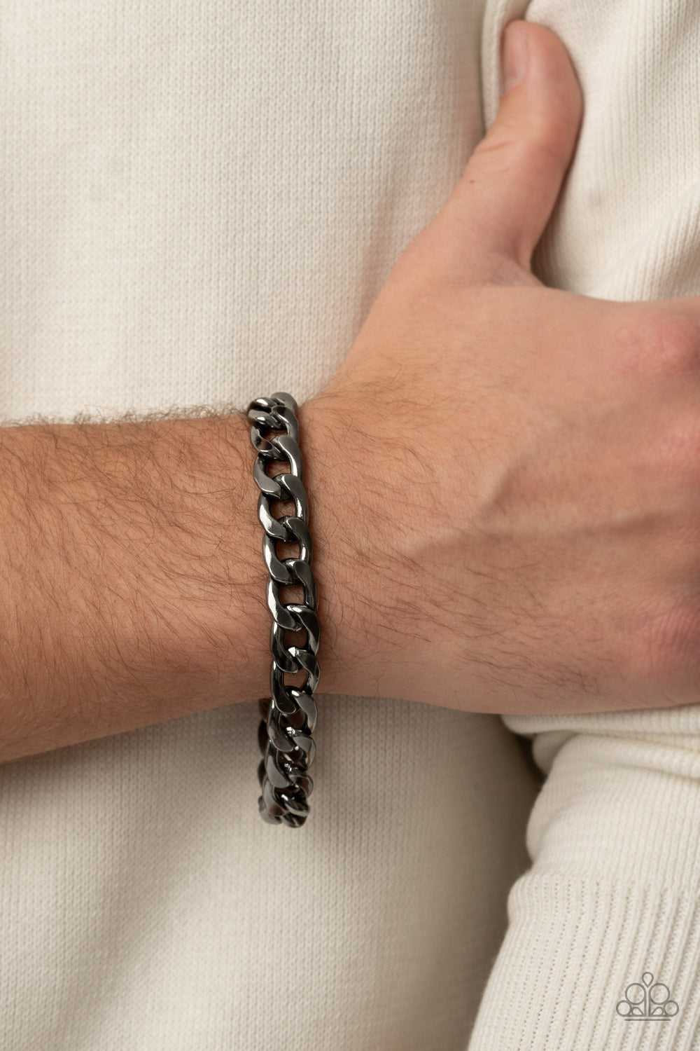 Paparazzi ♥ Knock, Knock, KNOCKOUT - Black ♥  Mens Bracelet