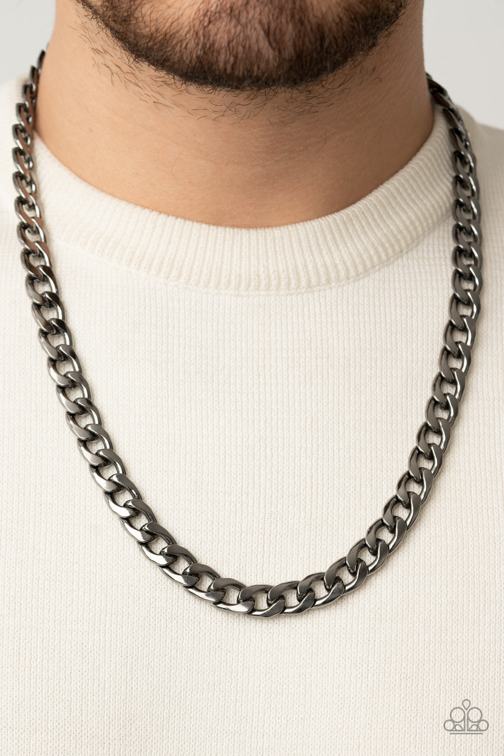 Paparazzi ♥ Knockout Champ - Black ♥  Mens Necklace