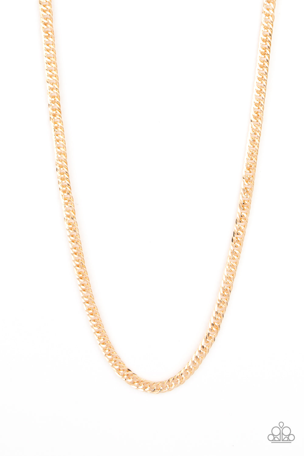 Paparazzi ♥ Valiant Victor - Gold ♥  Mens Necklace