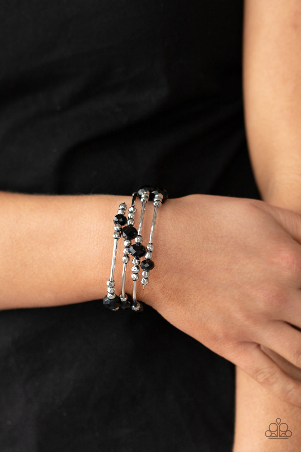 Paparazzi ♥ Showy Shimmer - Black ♥  Bracelet