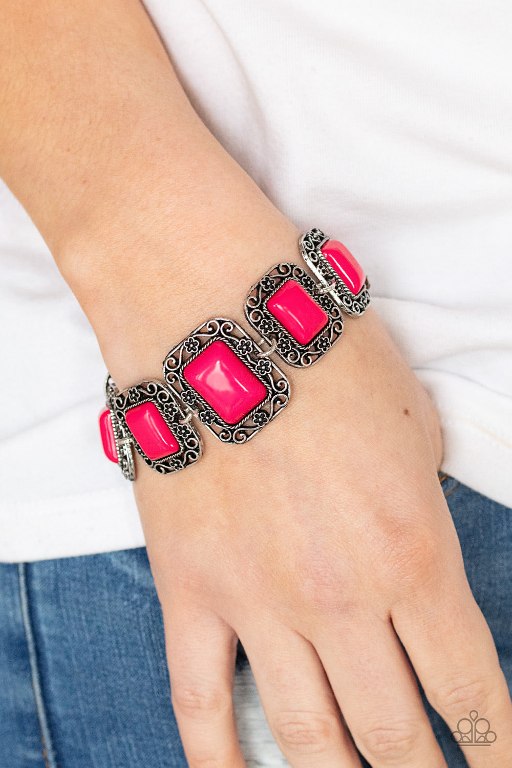 Paparazzi ♥ Retro Rodeo - Pink ♥  Bracelet