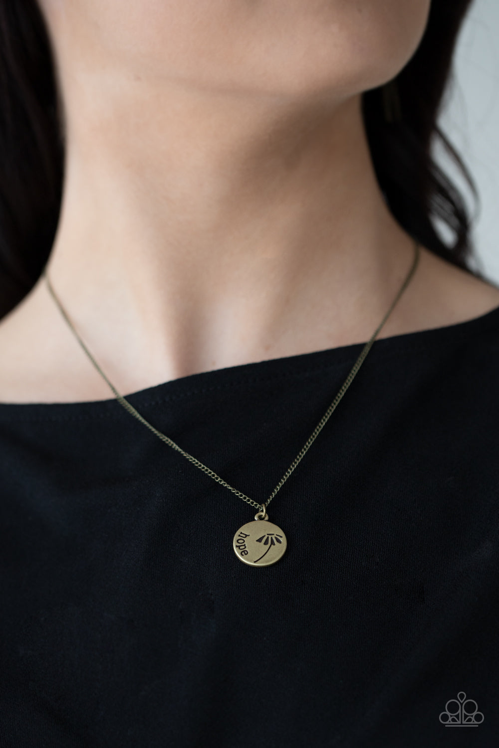 Paparazzi ♥ Hold On To Hope - Brass ♥  Necklace