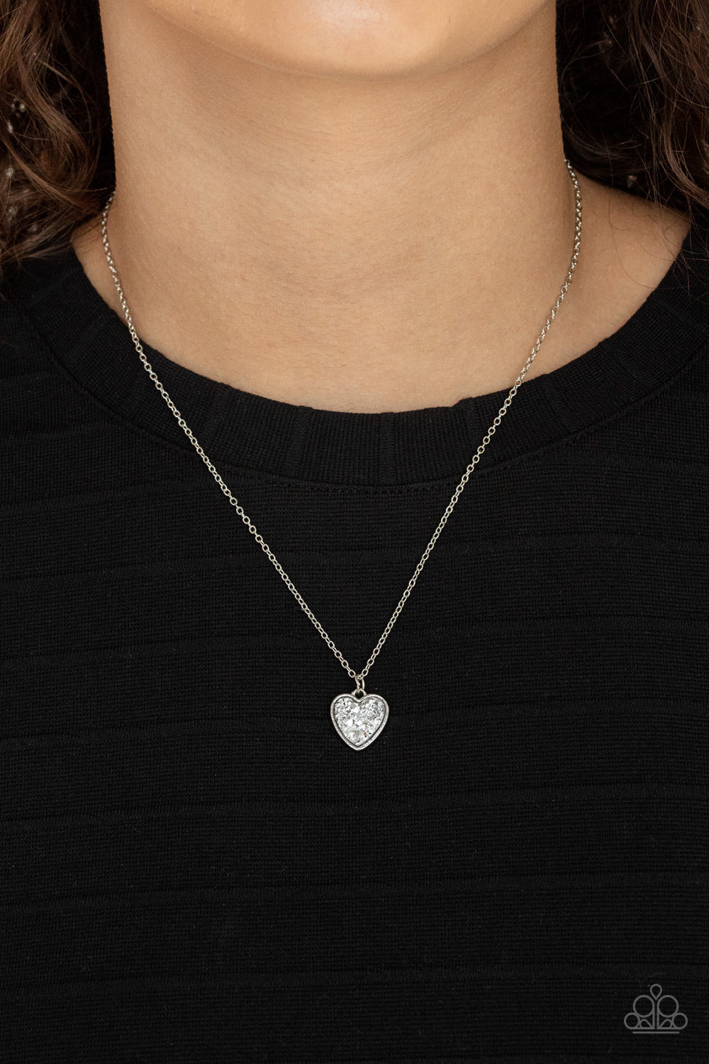 Paparazzi ♥ Pitter-Patter, Goes My Heart - Silver ♥  Necklace