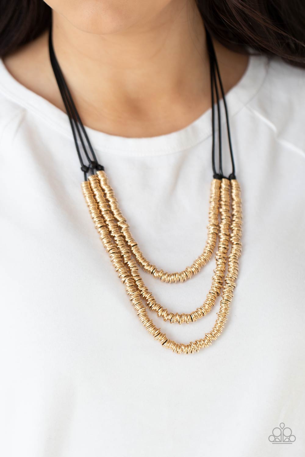 Paparazzi ♥ RING to Reason - Gold ♥  Necklace
