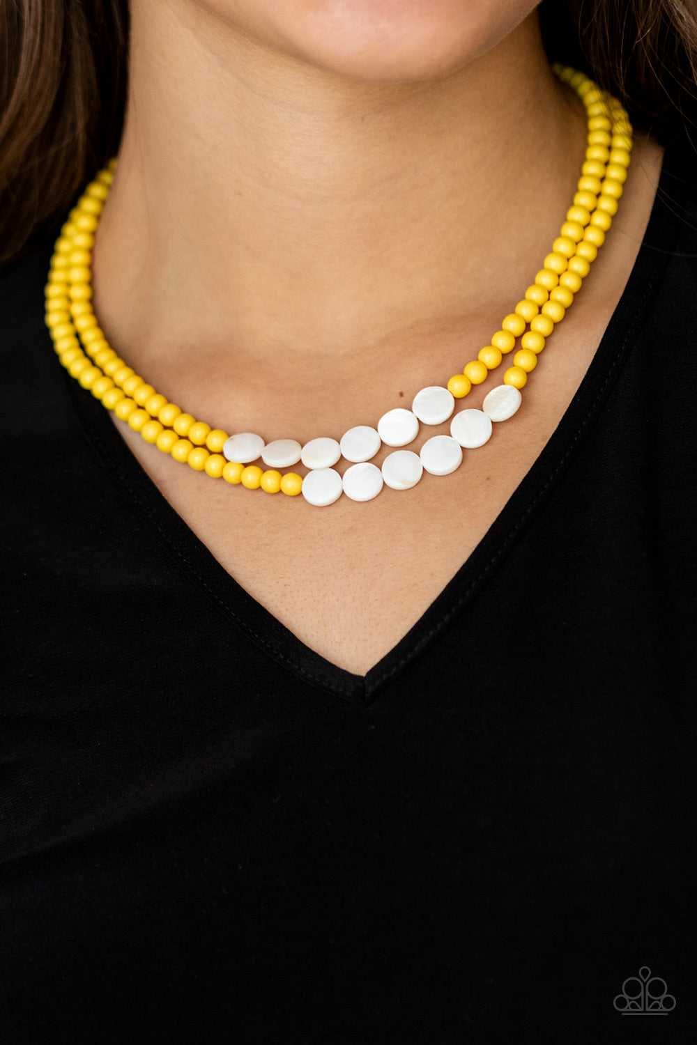 Paparazzi ♥ Extended STAYCATION - Yellow ♥  Necklace