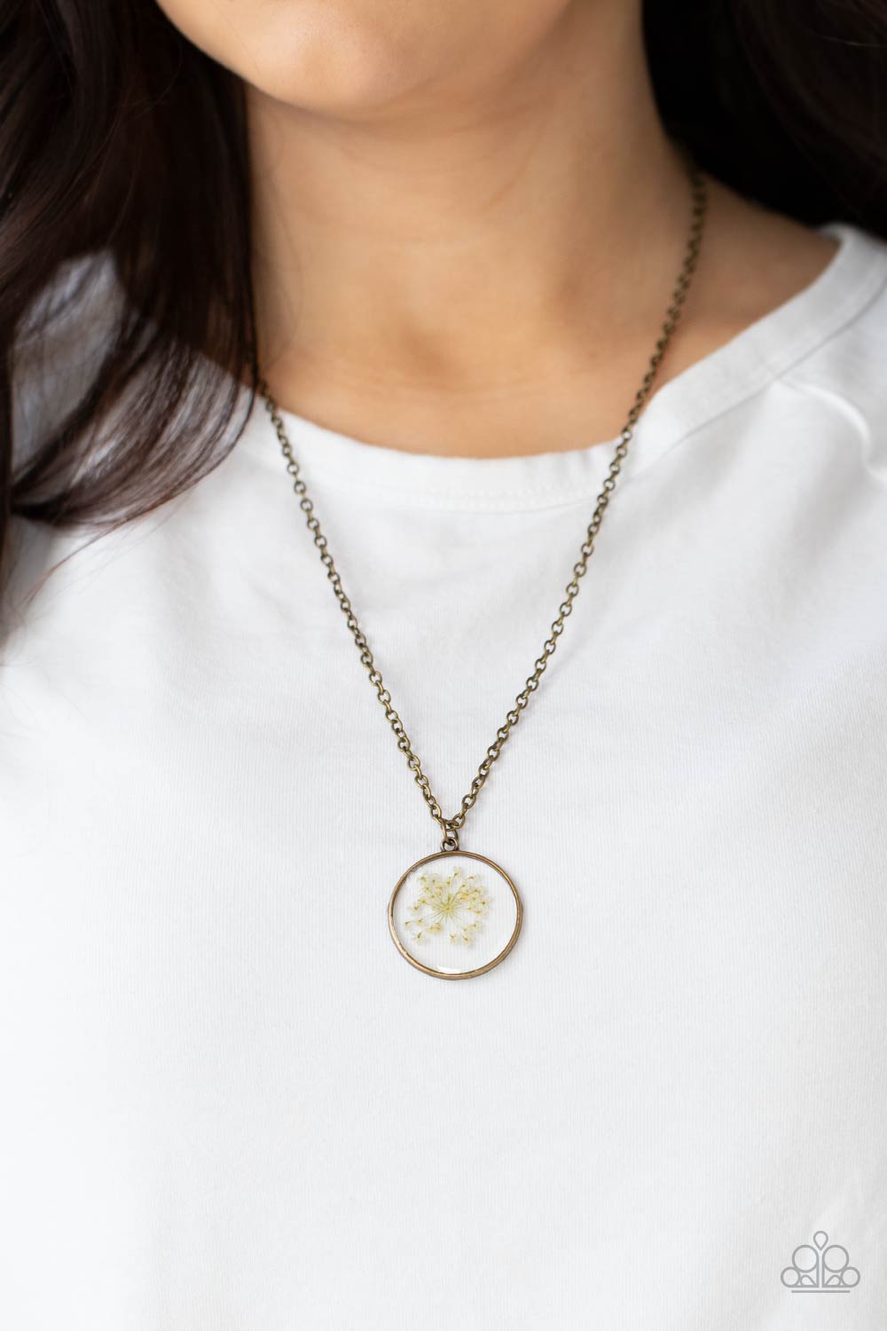 Paparazzi ♥ Tea Party Tease - Brass ♥  Necklace