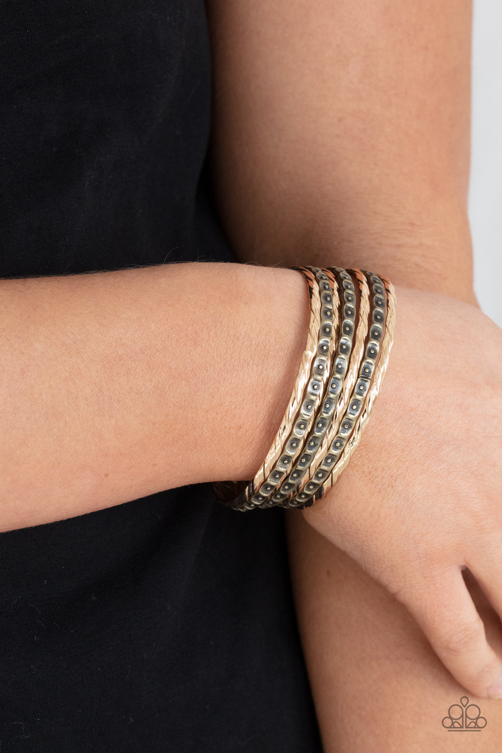 Paparazzi ♥ Back-To-Back Stacks - Multi ♥  Bracelet