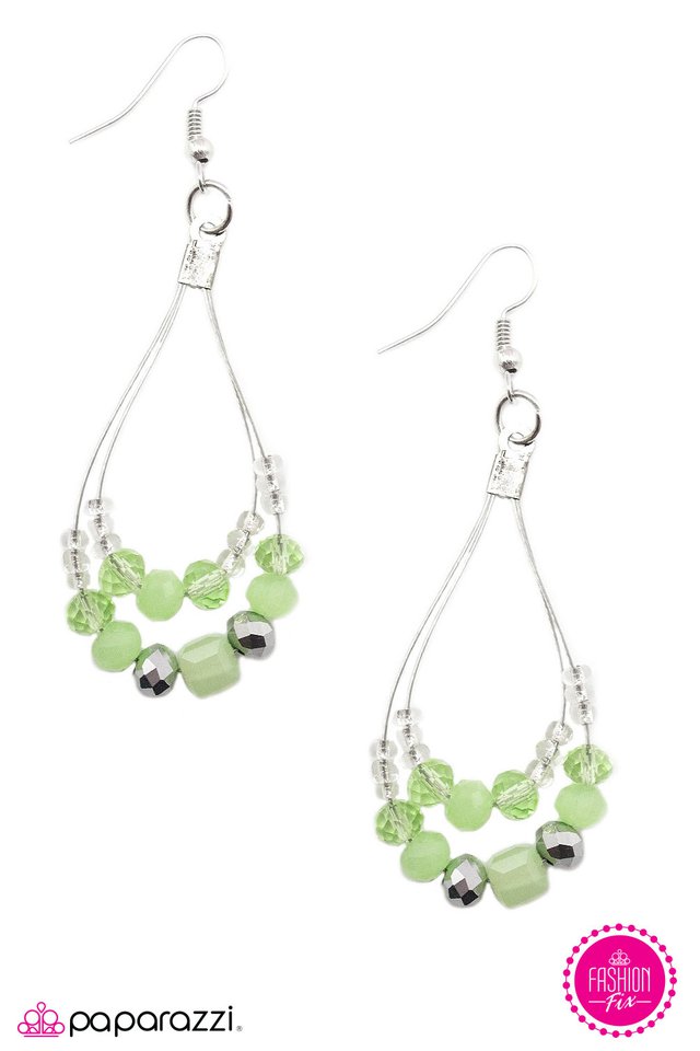 Paparazzi ♥ PREP In My Step - Green ♥ Earrings