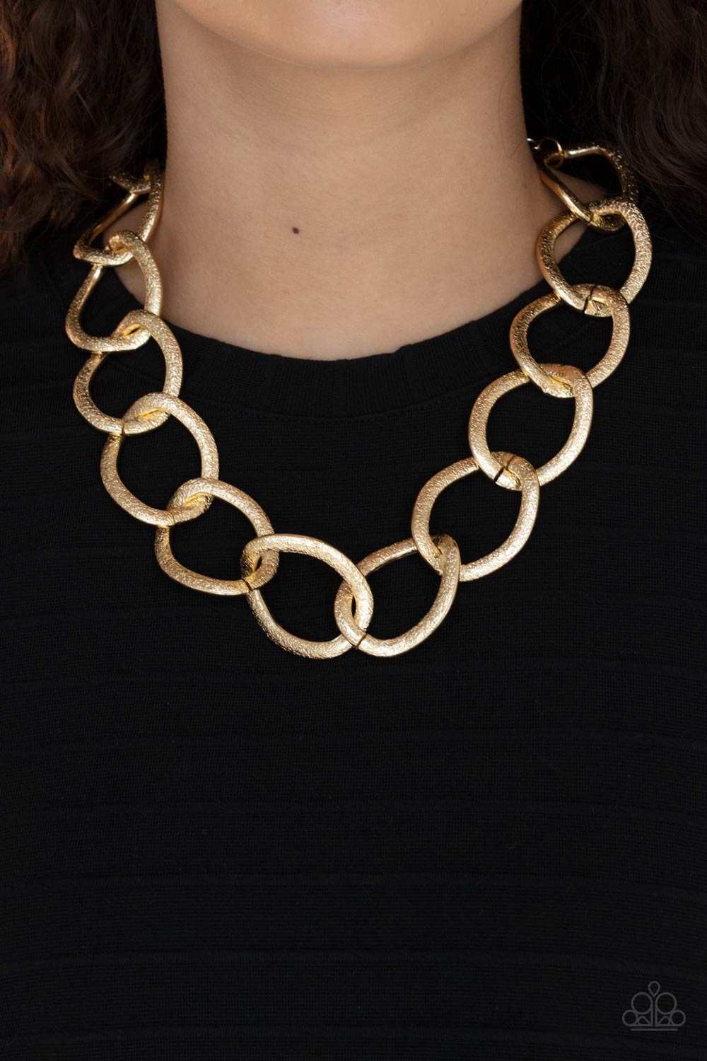 Paparazzi ♥ Industrial Intimidation - Gold ♥  Necklace