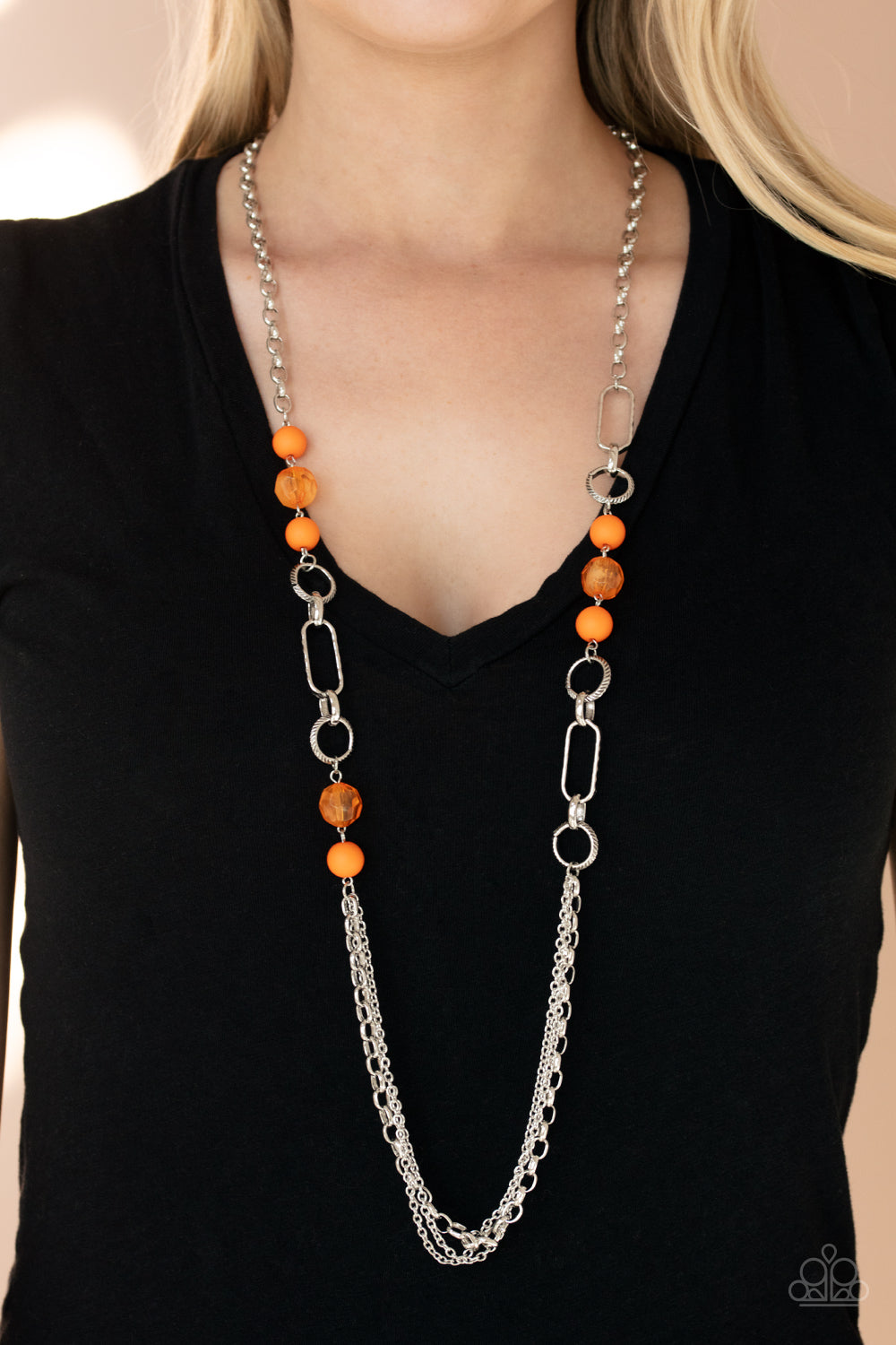 Paparazzi ♥ POP-ular Opinion - Orange ♥  Necklace