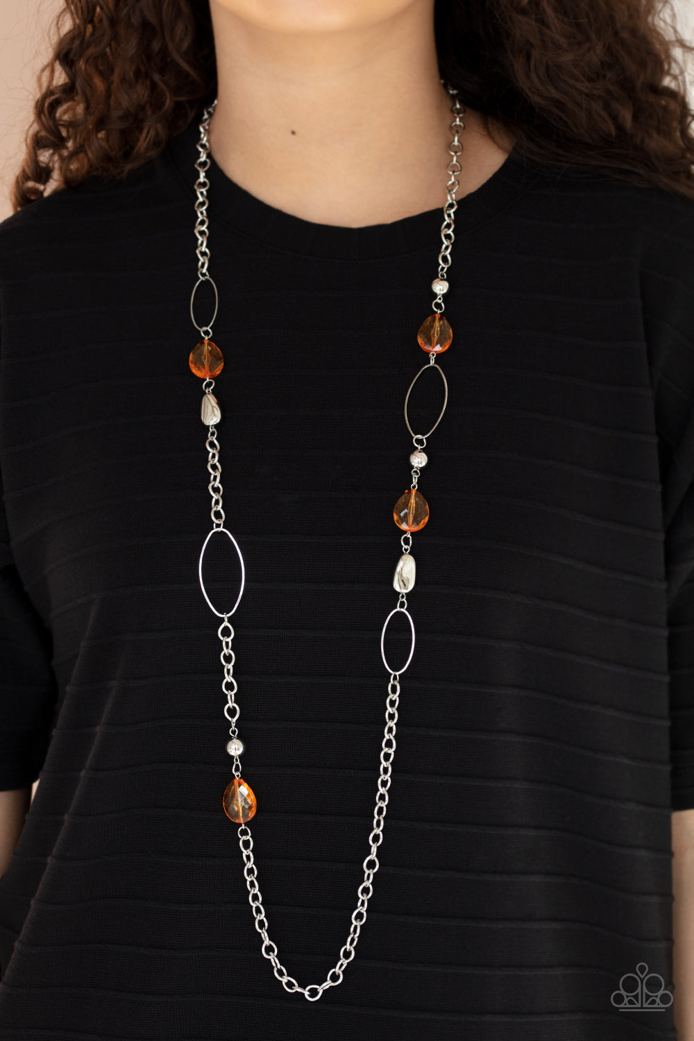 Paparazzi ♥ SHEER As Fate - Orange ♥  Necklace