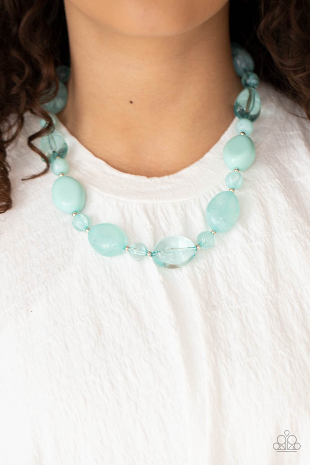 Paparazzi ♥ Staycation Stunner - Blue ♥  Necklace
