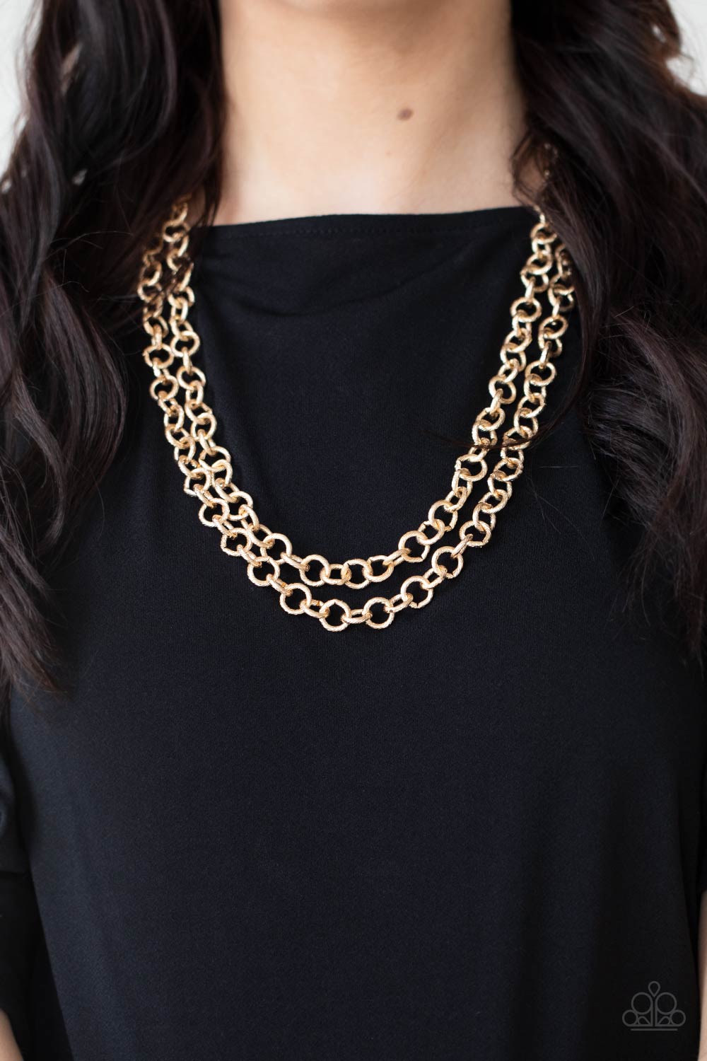 Paparazzi ♥ Grunge Goals - Gold ♥  Necklace