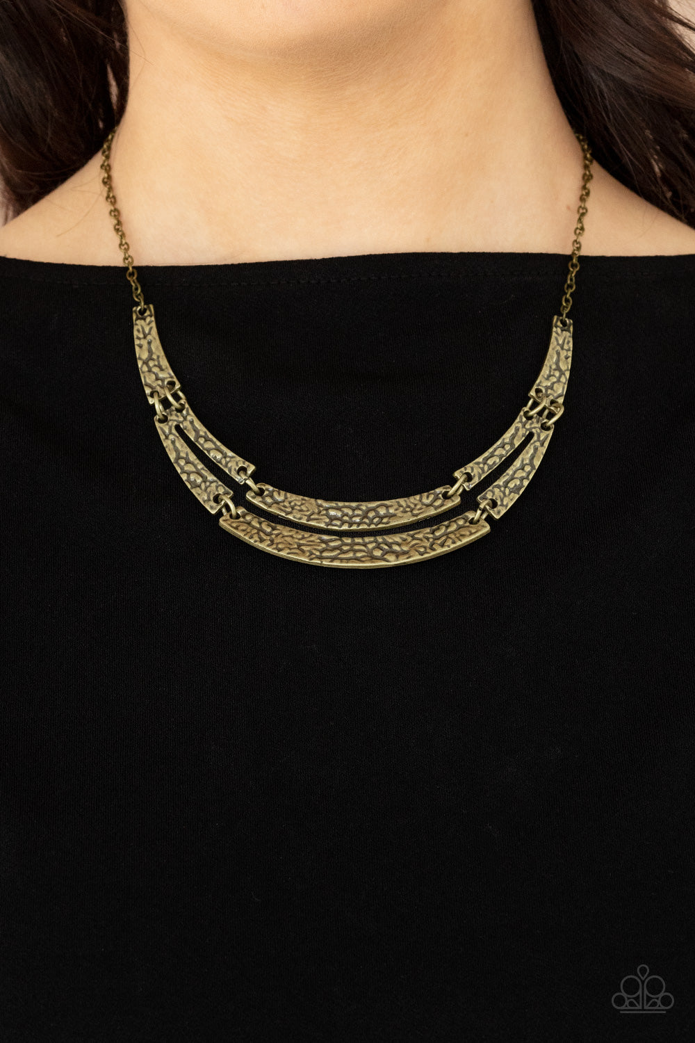 Paparazzi ♥ Stick To The ARTIFACTS - Brass ♥  Necklace