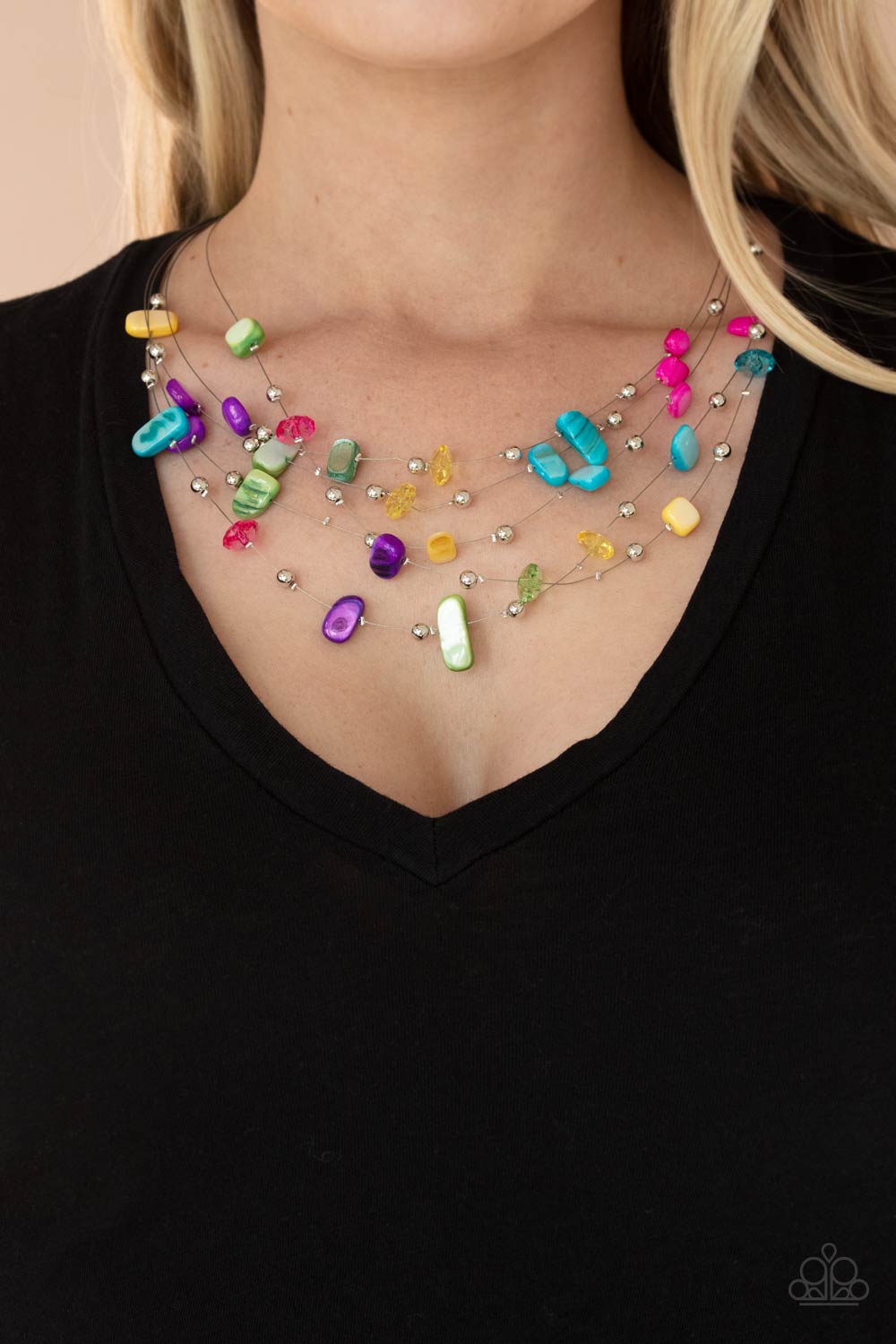 Paparazzi ♥ Prismatic Pebbles - Multi ♥  Necklace