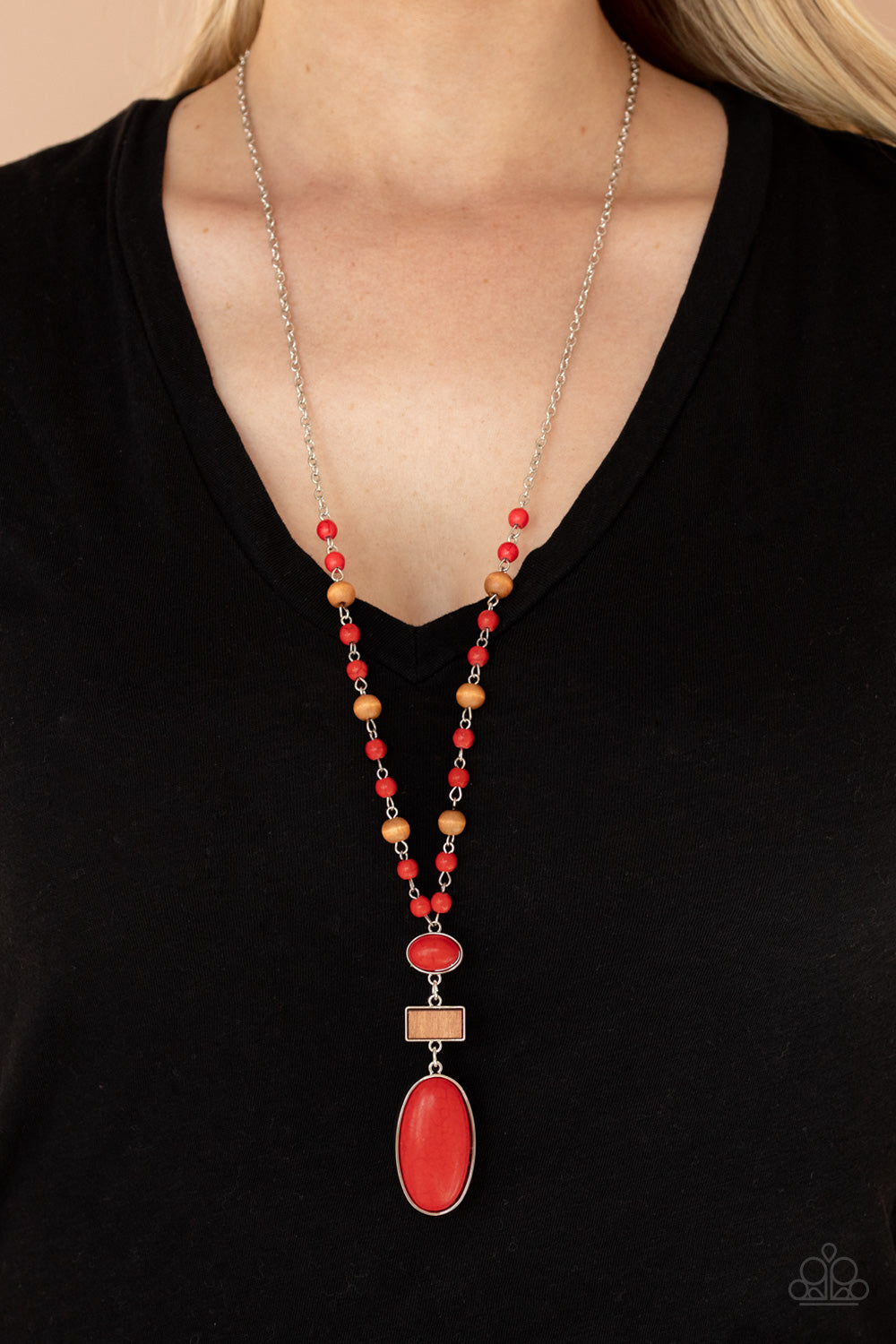 Paparazzi ♥ Naturally Essential - Red ♥  Necklace