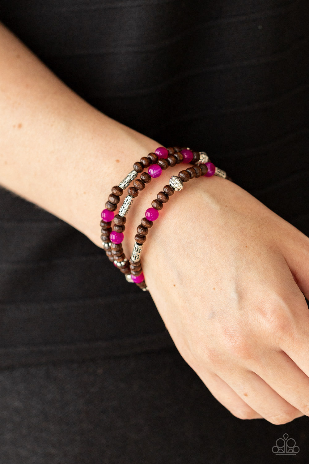 Paparazzi ♥ Woodsy Walkabout - Pink ♥  Bracelet