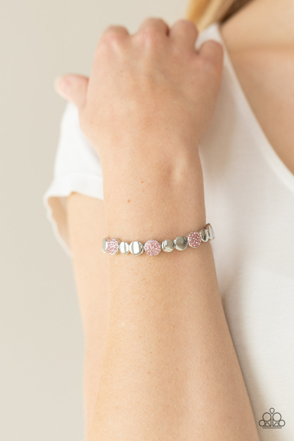 Paparazzi ♥ Dimensional Dazzle - Pink ♥  Bracelet