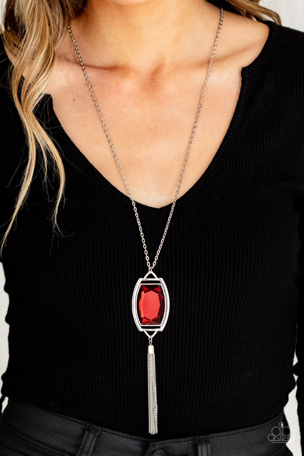 Paparazzi ♥ Timeless Talisman - Red ♥  Necklace