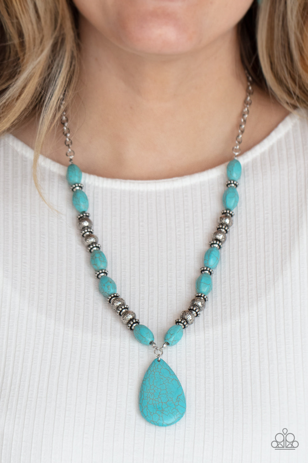 Paparazzi ♥ Blazing Saddles - Blue ♥  Necklace