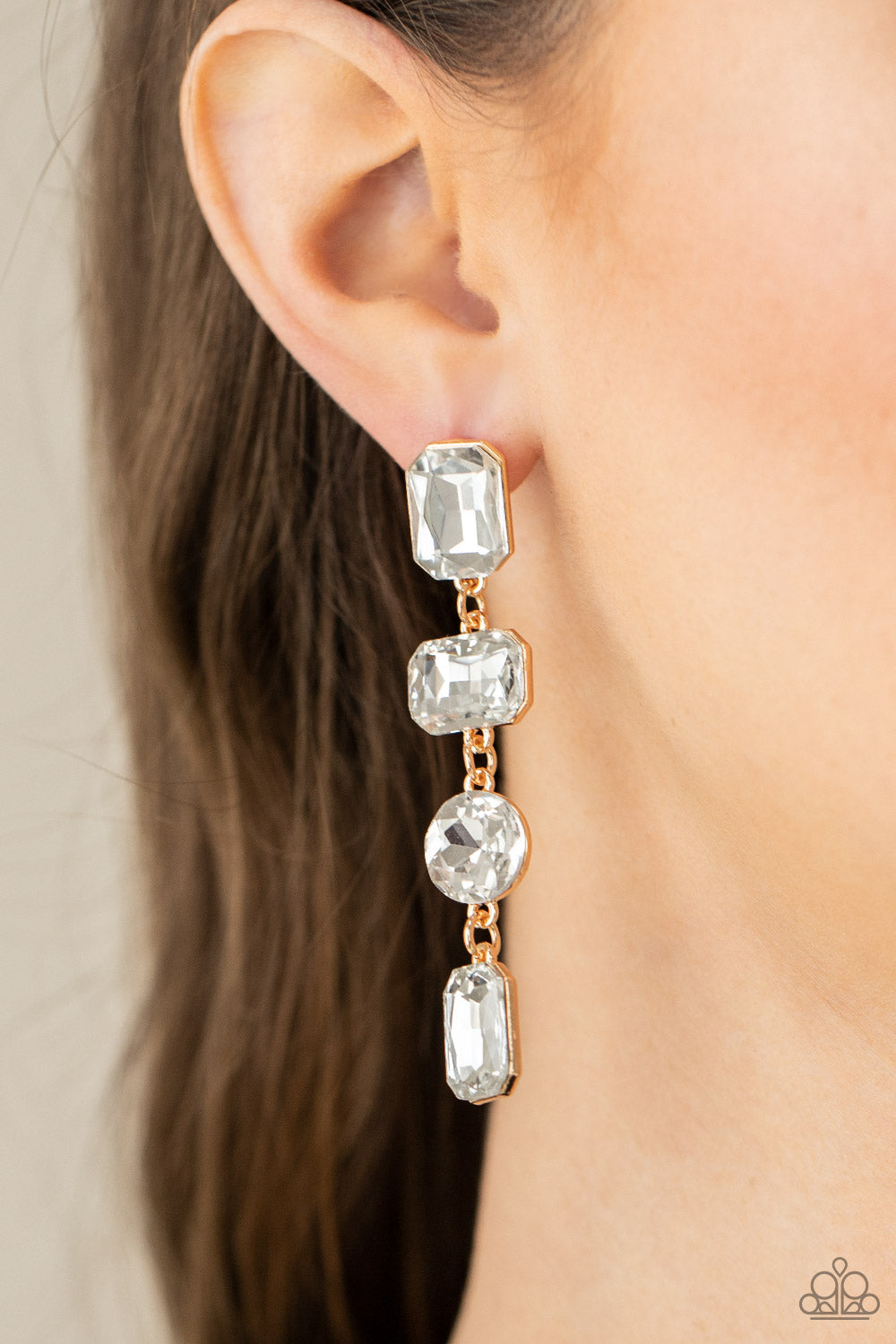 Paparazzi ♥ Cosmic Heiress - Gold ♥  Post Earrings