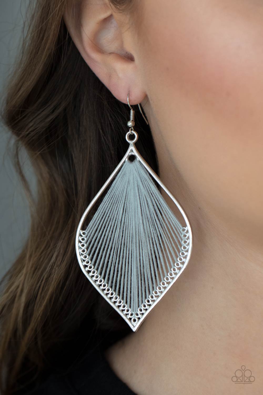 Paparazzi ♥ String Theory - Silver ♥  Earrings