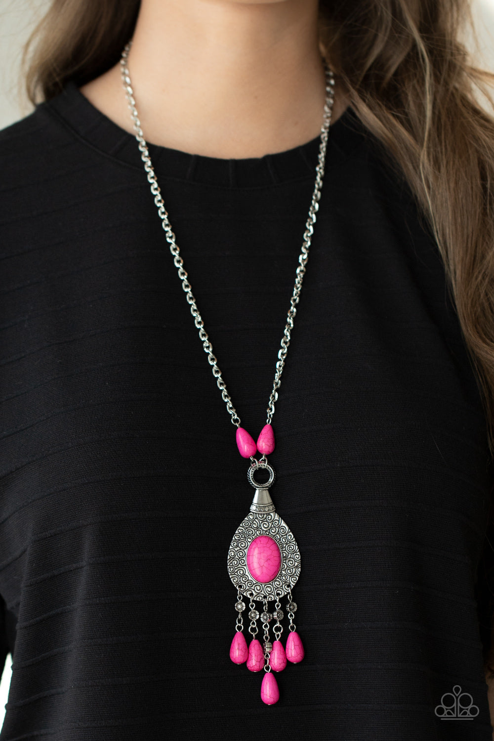 Paparazzi ♥ Cowgirl Couture - Pink ♥  Necklace