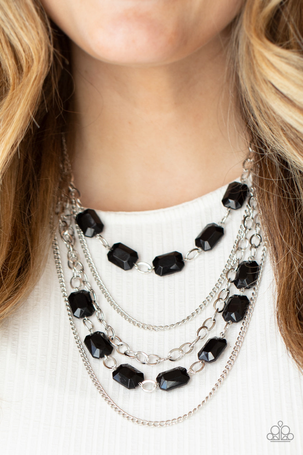 Paparazzi ♥ Standout Strands - Black ♥  Necklace